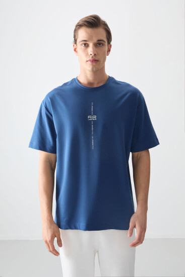 Parlament Pamuklu Kalın Yumuşak Dokulu Oversize Fit Baskılı Erkek T-Shirt - 88373 
