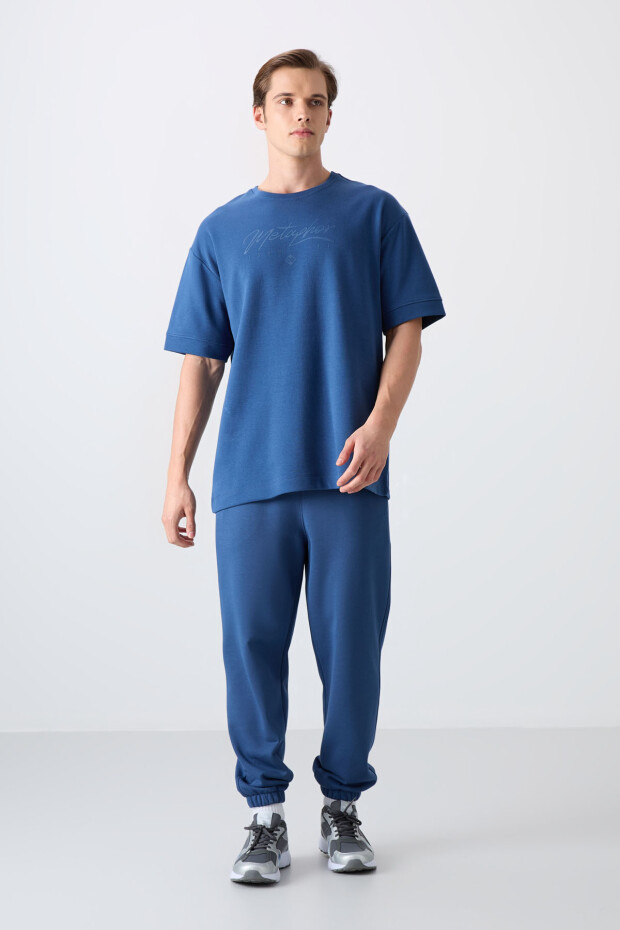 Parlament Pamuklu Kalın Yumuşak Dokulu Oversize Fit Baskılı Erkek T-Shirt - 88320 - 2
