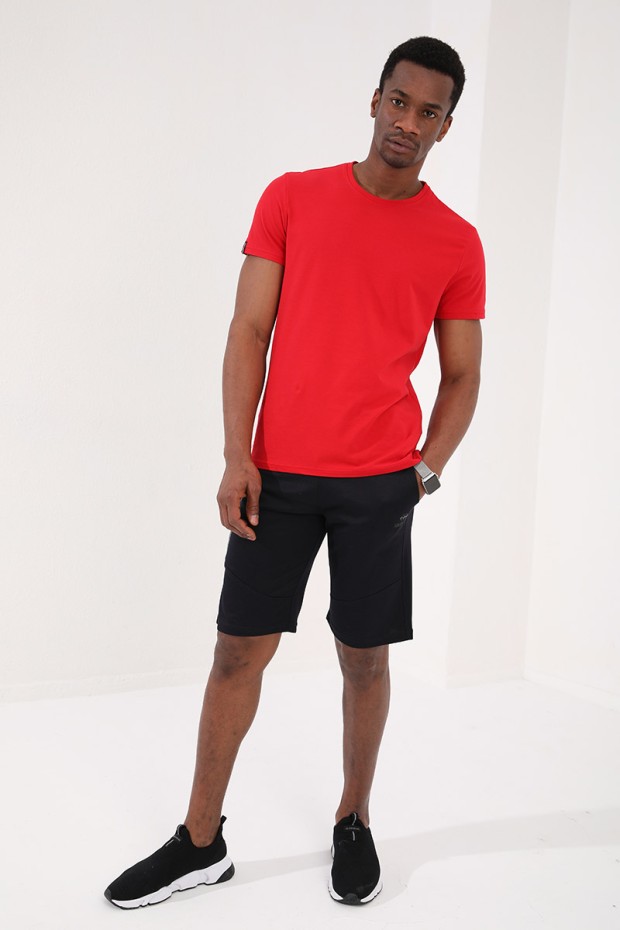 Tommy Life Lacivert Yazı Baskılı Fermuar Cepli Bağcıklı Standart Kalıp Erkek Şort - 81205. 6 Tommy Life Lacivert Yazı Baskılı Fermuar Cepli Bağcıklı Standart Kalıp Erkek Şort - 81205. 6