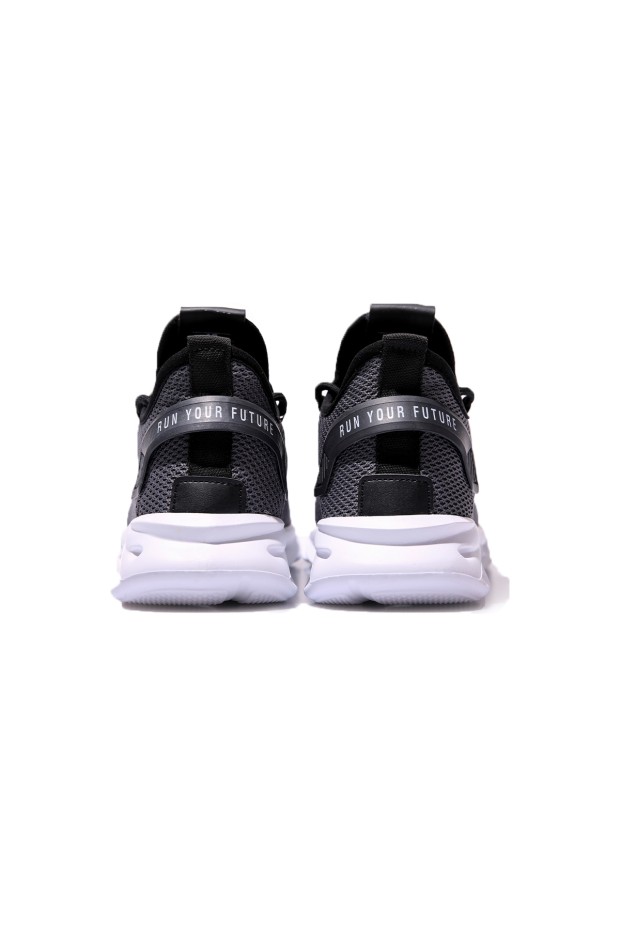Tommy Life Füme Lastik Bağcıklı Nakış Detaylı Yüksek Taban Erkek Spor Ayakkabı - 89053. 4 Tommy Life Füme Lastik Bağcıklı Nakış Detaylı Yüksek Taban Erkek Spor Ayakkabı - 89053. 4
