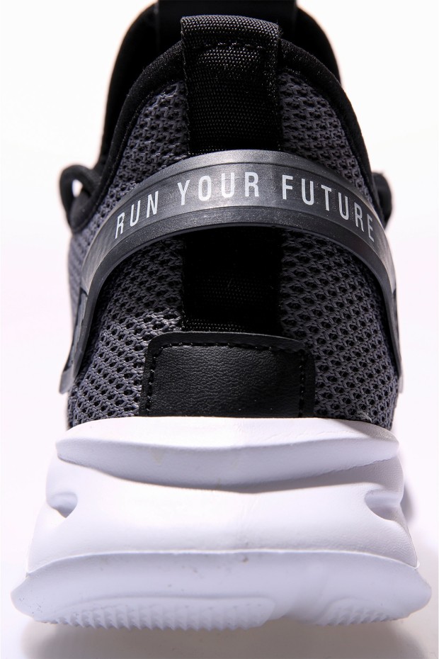 Tommy Life Füme Lastik Bağcıklı Nakış Detaylı Yüksek Taban Erkek Spor Ayakkabı - 89053. 7 Tommy Life Füme Lastik Bağcıklı Nakış Detaylı Yüksek Taban Erkek Spor Ayakkabı - 89053. 7