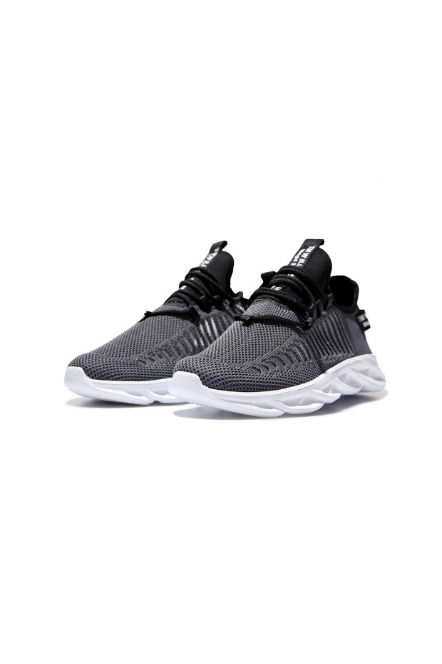 Tommy Life Füme Fileli Lastik Bağcıklı Yüksek Taban Erkek Spor Ayakkabı - 89060. 2 Tommy Life Füme Fileli Lastik Bağcıklı Yüksek Taban Erkek Spor Ayakkabı - 89060. 2