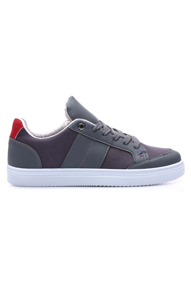 Tommy Life Füme Bağcıklı Suni Deri Detaylı Erkek Spor Ayakkabı - 89065. 1 Tommy Life Füme Bağcıklı Suni Deri Detaylı Erkek Spor Ayakkabı - 89065. 1