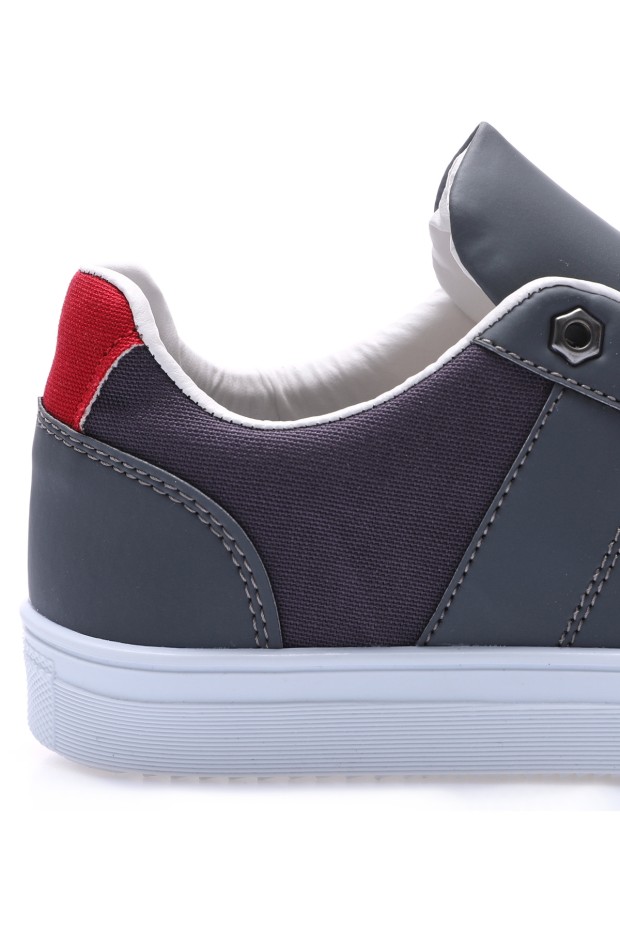 Tommy Life Füme Bağcıklı Suni Deri Detaylı Erkek Spor Ayakkabı - 89065. 3 Tommy Life Füme Bağcıklı Suni Deri Detaylı Erkek Spor Ayakkabı - 89065. 3