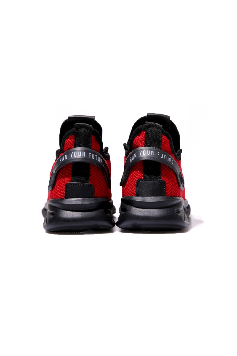 Tommy Life Kırmızı Lastik Bağcıklı Nakış Detaylı Yüksek Taban Erkek Spor Ayakkabı - 89053. 4