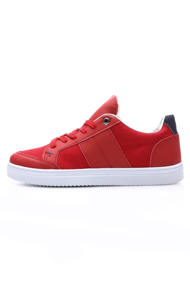 Tommy Life Kırmızı Bağcıklı Suni Deri Detaylı Erkek Spor Ayakkabı - 89065. 7 Tommy Life Kırmızı Bağcıklı Suni Deri Detaylı Erkek Spor Ayakkabı - 89065. 7