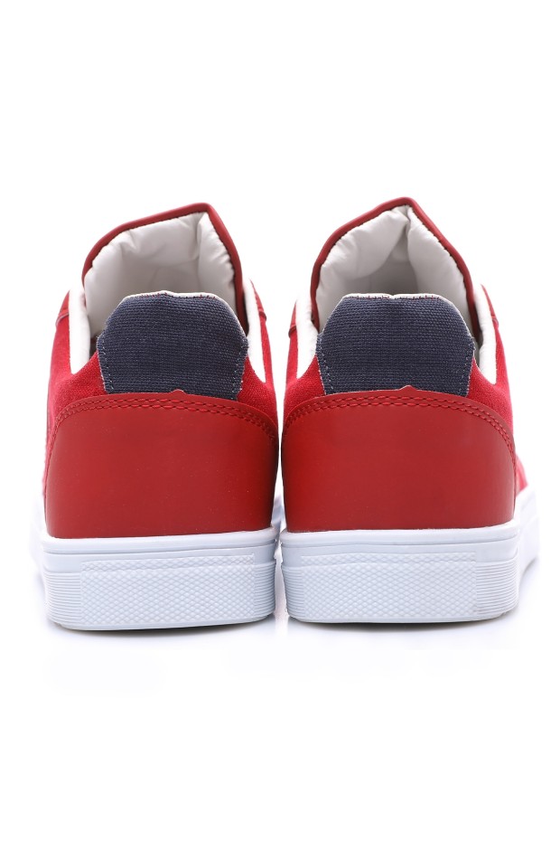 Tommy Life Kırmızı Bağcıklı Suni Deri Detaylı Erkek Spor Ayakkabı - 89065. 6 Tommy Life Kırmızı Bağcıklı Suni Deri Detaylı Erkek Spor Ayakkabı - 89065. 6