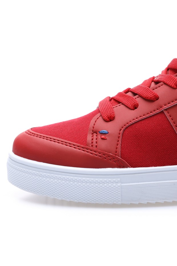 Tommy Life Kırmızı Bağcıklı Suni Deri Detaylı Erkek Spor Ayakkabı - 89065. 4 Tommy Life Kırmızı Bağcıklı Suni Deri Detaylı Erkek Spor Ayakkabı - 89065. 4