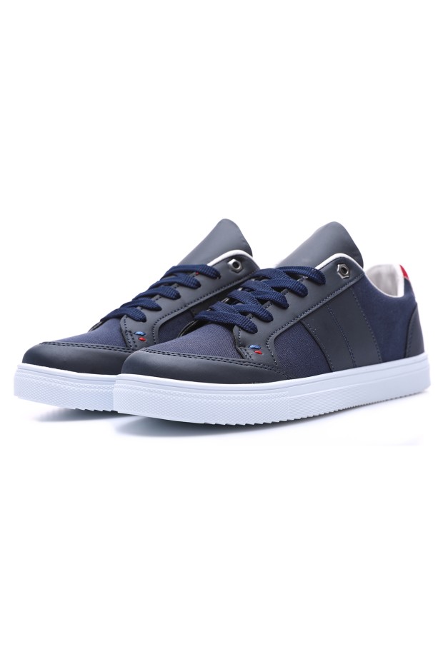 Tommy Life Lacivert Bağcıklı Suni Deri Detaylı Erkek Spor Ayakkabı - 89065. 2 Tommy Life Lacivert Bağcıklı Suni Deri Detaylı Erkek Spor Ayakkabı - 89065. 2