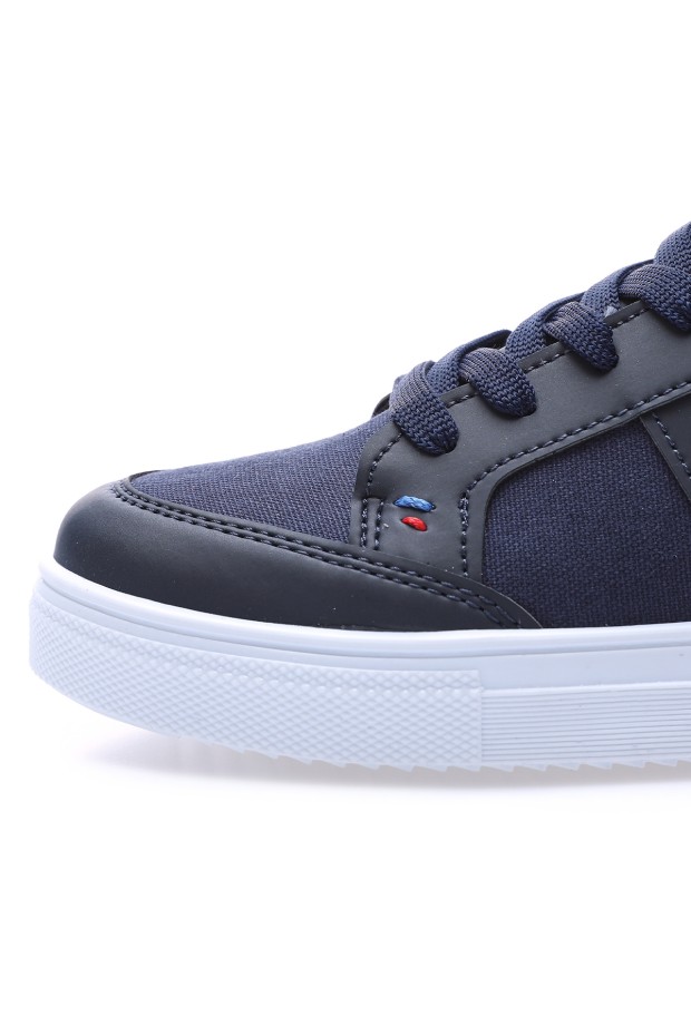 Tommy Life Lacivert Bağcıklı Suni Deri Detaylı Erkek Spor Ayakkabı - 89065. 4 Tommy Life Lacivert Bağcıklı Suni Deri Detaylı Erkek Spor Ayakkabı - 89065. 4