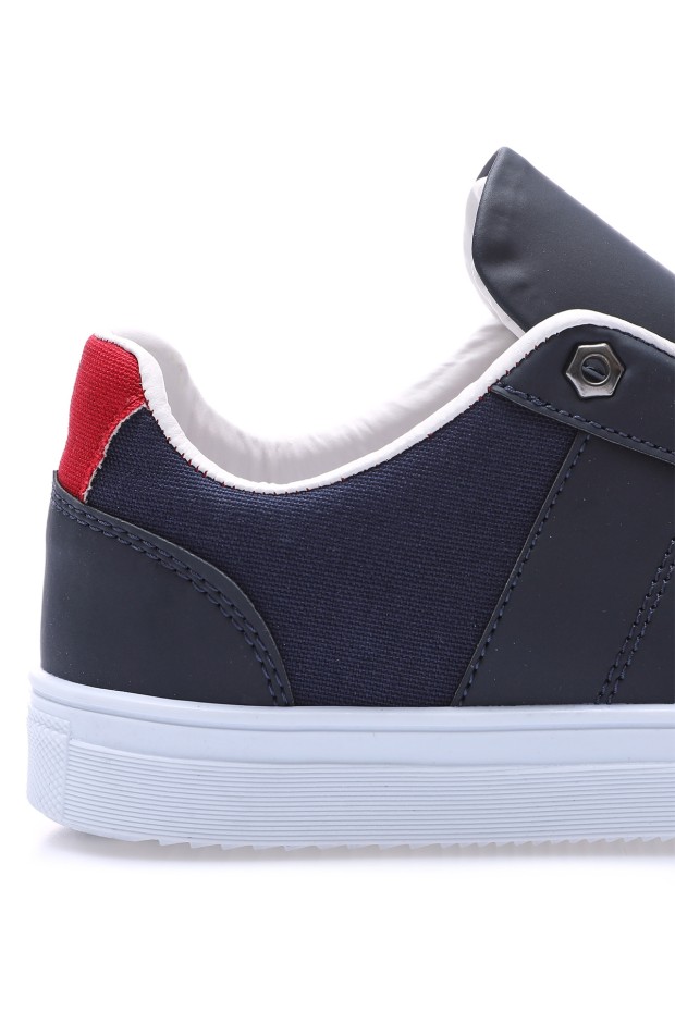 Tommy Life Lacivert Bağcıklı Suni Deri Detaylı Erkek Spor Ayakkabı - 89065. 3 Tommy Life Lacivert Bağcıklı Suni Deri Detaylı Erkek Spor Ayakkabı - 89065. 3