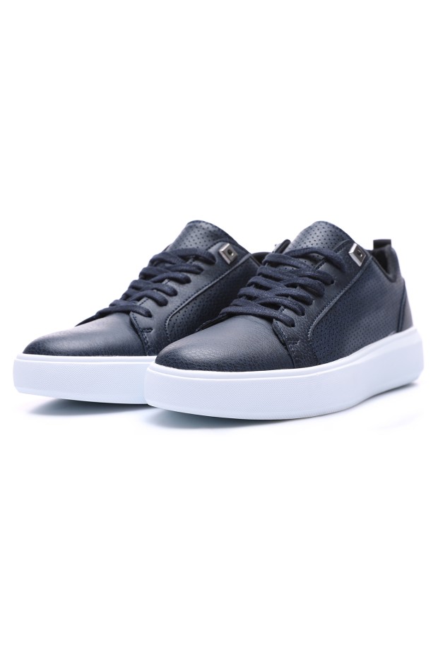 Tommy Life Lacivert Delikli Bağcıklı Suni Deri Erkek Spor Ayakkabı - 89055. 2 Tommy Life Lacivert Delikli Bağcıklı Suni Deri Erkek Spor Ayakkabı - 89055. 2