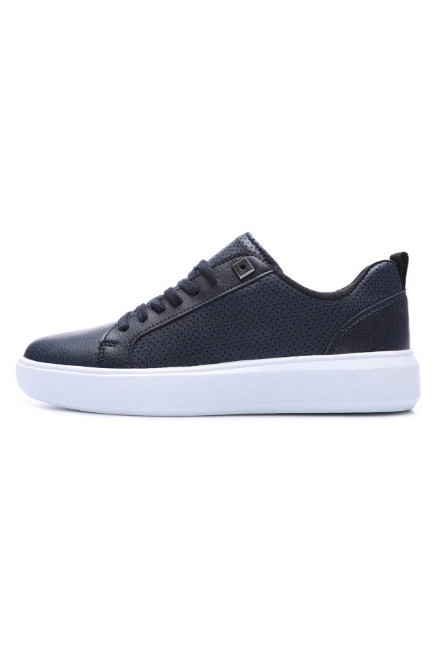 Tommy Life Lacivert Delikli Bağcıklı Suni Deri Erkek Spor Ayakkabı - 89055. 5 Tommy Life Lacivert Delikli Bağcıklı Suni Deri Erkek Spor Ayakkabı - 89055. 5