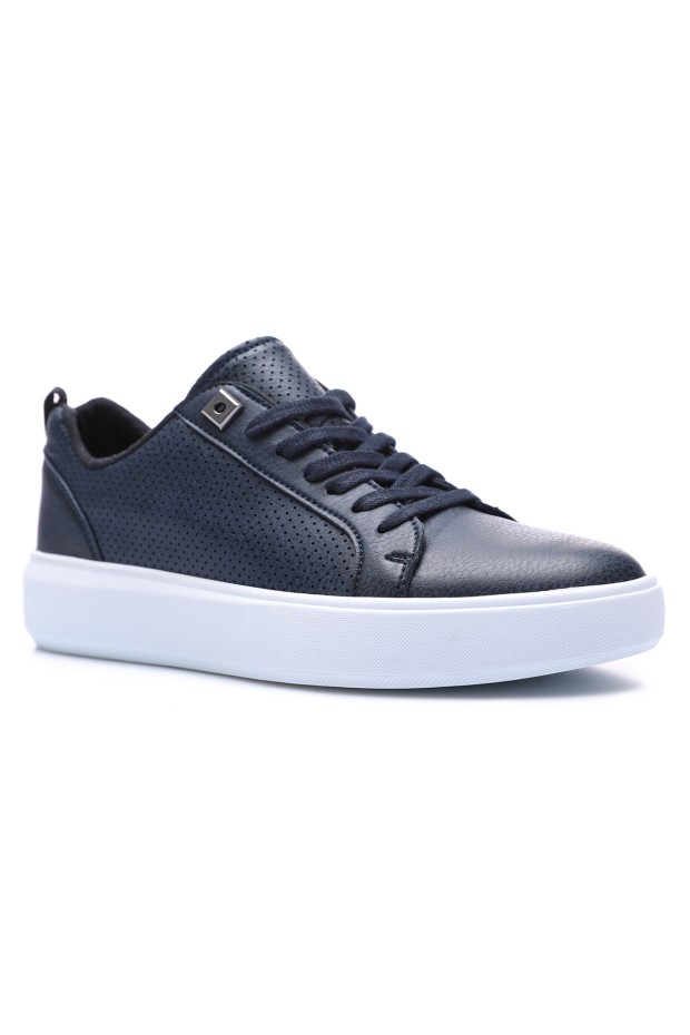 Tommy Life Lacivert Delikli Bağcıklı Suni Deri Erkek Spor Ayakkabı - 89055. 6 Tommy Life Lacivert Delikli Bağcıklı Suni Deri Erkek Spor Ayakkabı - 89055. 6