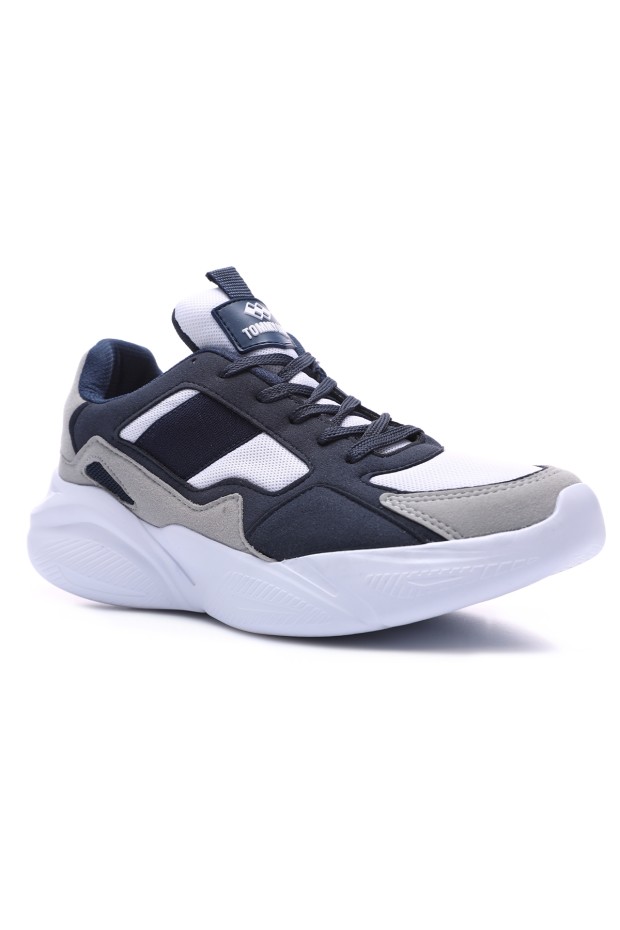 Tommy Life Lacivert - Taş Bağcıklı File Detaylı Yüksek Taban Erkek Spor Ayakkabı - 89063. 5 Tommy Life Lacivert - Taş Bağcıklı File Detaylı Yüksek Taban Erkek Spor Ayakkabı - 89063. 5