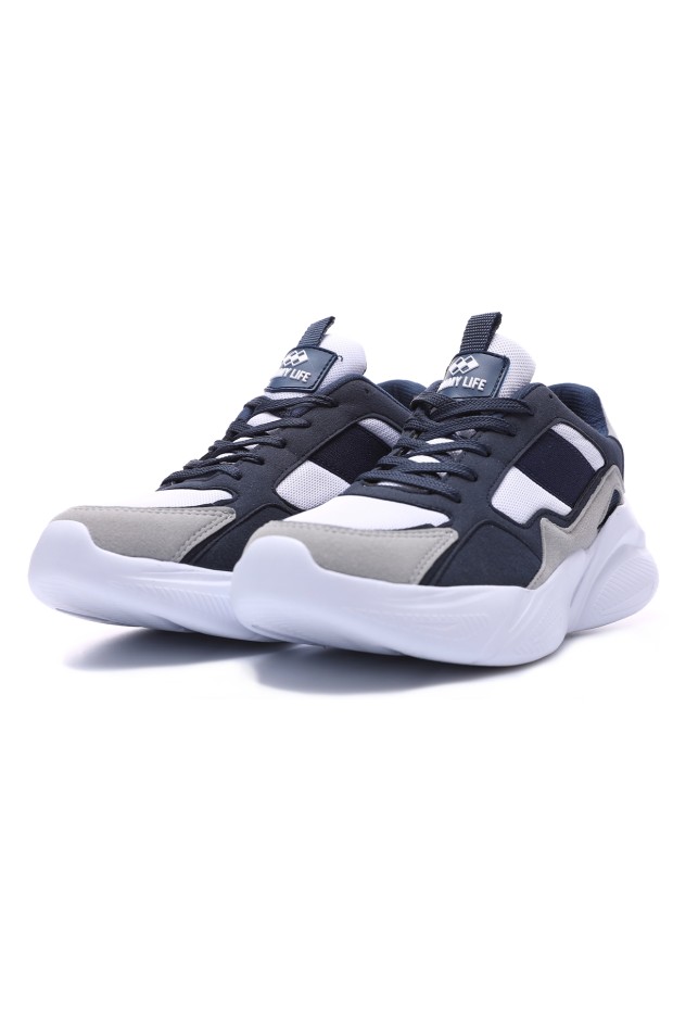 Tommy Life Lacivert - Taş Bağcıklı File Detaylı Yüksek Taban Erkek Spor Ayakkabı - 89063. 2 Tommy Life Lacivert - Taş Bağcıklı File Detaylı Yüksek Taban Erkek Spor Ayakkabı - 89063. 2