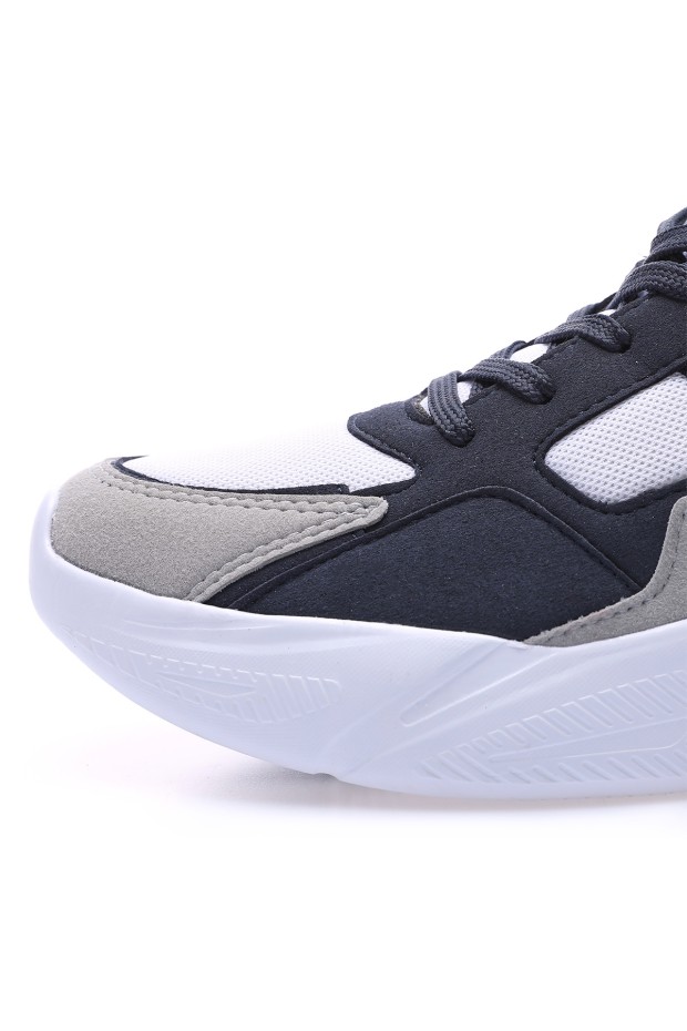 Tommy Life Lacivert - Taş Bağcıklı File Detaylı Yüksek Taban Erkek Spor Ayakkabı - 89063. 4 Tommy Life Lacivert - Taş Bağcıklı File Detaylı Yüksek Taban Erkek Spor Ayakkabı - 89063. 4
