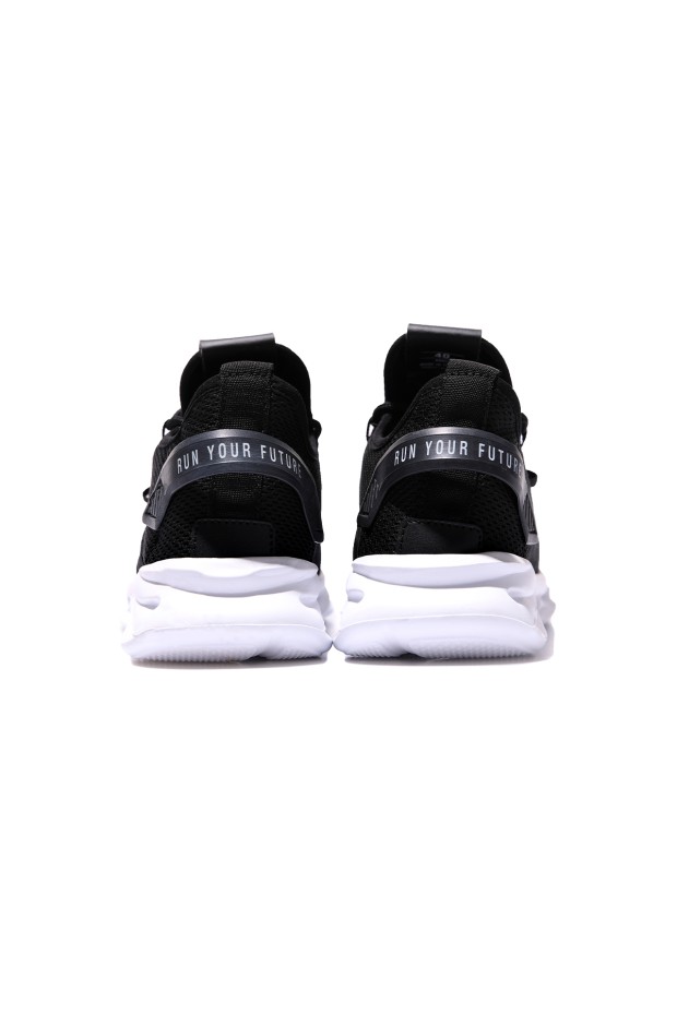 Tommy Life Siyah - Beyaz Lastik Bağcıklı Nakış Detaylı Yüksek Taban Erkek Spor Ayakkabı - 89053. 4 Tommy Life Siyah - Beyaz Lastik Bağcıklı Nakış Detaylı Yüksek Taban Erkek Spor Ayakkabı - 89053. 4