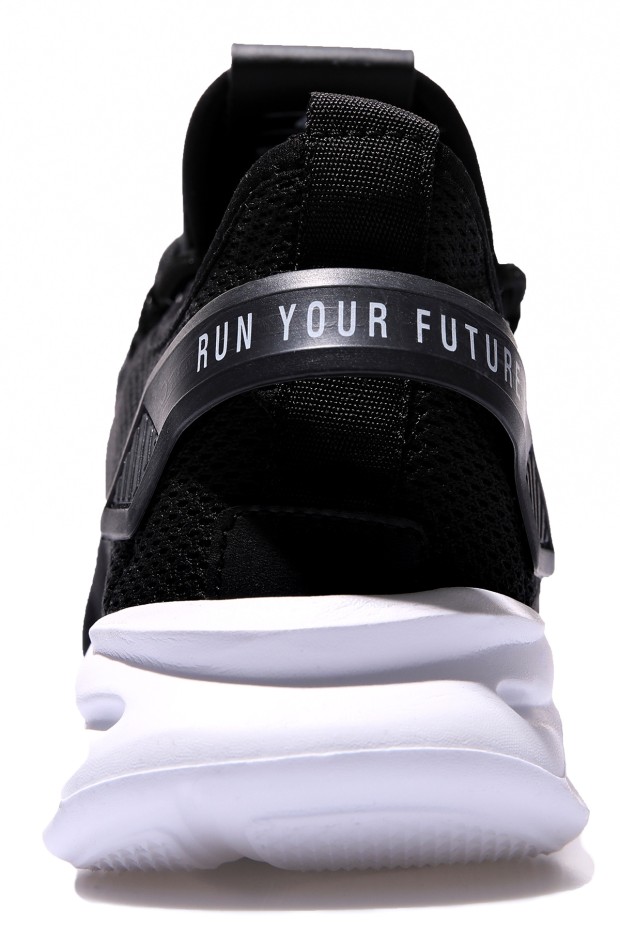 Tommy Life Siyah - Beyaz Lastik Bağcıklı Nakış Detaylı Yüksek Taban Erkek Spor Ayakkabı - 89053. 6 Tommy Life Siyah - Beyaz Lastik Bağcıklı Nakış Detaylı Yüksek Taban Erkek Spor Ayakkabı - 89053. 6