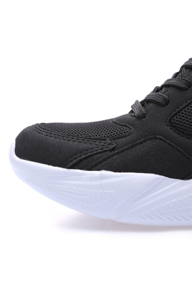 Tommy Life Siyah - Beyaz Bağcıklı File Detaylı Yüksek Taban Erkek Spor Ayakkabı - 89063. 4 Tommy Life Siyah - Beyaz Bağcıklı File Detaylı Yüksek Taban Erkek Spor Ayakkabı - 89063. 4