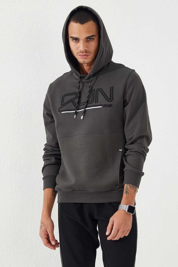 Tommy Life Haki Yazı Nakışlı Standart Kalıp Kapüşonlu Erkek Sweatshirt - 87887. 5 Tommy Life Haki Yazı Nakışlı Standart Kalıp Kapüşonlu Erkek Sweatshirt - 87887. 5