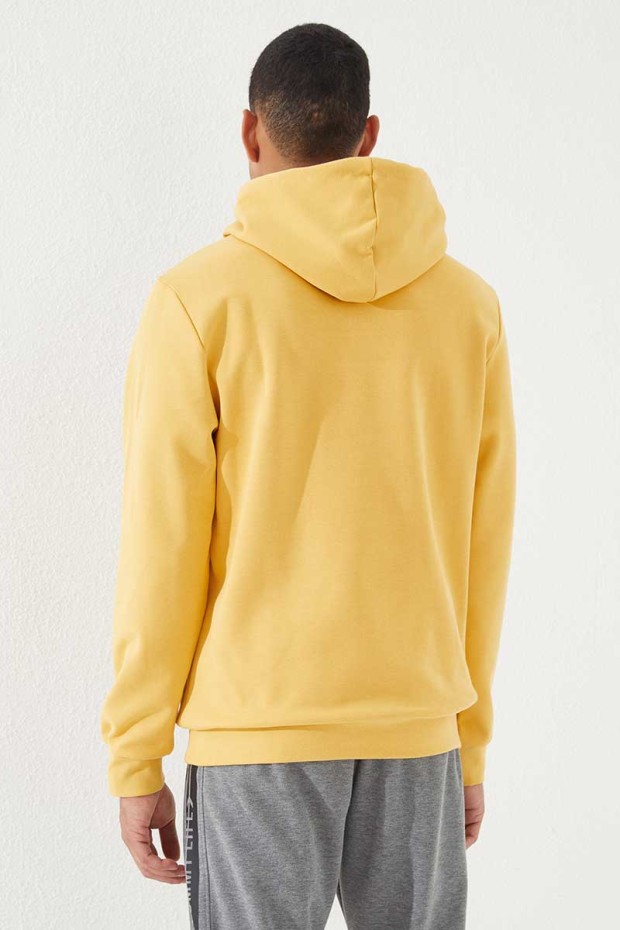 Tommy Life Hardal Şerit Nakışlı Standart Kalıp Kapüşonlu Erkek Sweatshirt - 87885. 1 Tommy Life Hardal Şerit Nakışlı Standart Kalıp Kapüşonlu Erkek Sweatshirt - 87885. 1