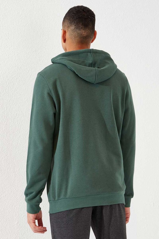 Tommy Life Yeşil Kanguru Cep Standart Kalıp Kapüşonlu Erkek Sweatshirt - 87872. 1 Tommy Life Yeşil Kanguru Cep Standart Kalıp Kapüşonlu Erkek Sweatshirt - 87872. 1