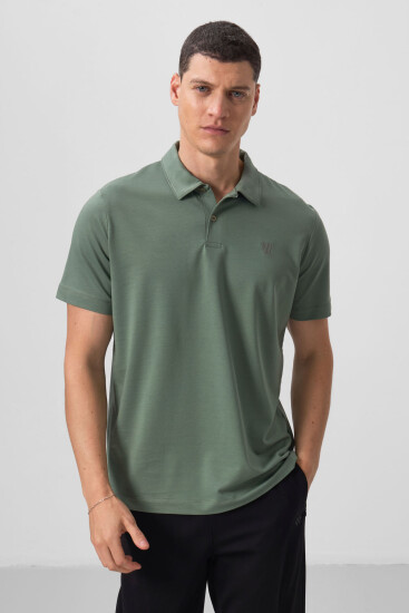 Açık Yeşil Standart Kalıp Basic Polo Yaka Erkek T-Shirt - 87768 