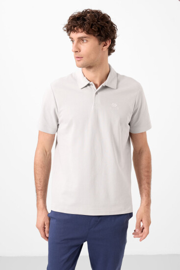 Taş Standart Kalıp Basic Polo Yaka Erkek T-Shirt - 87748 