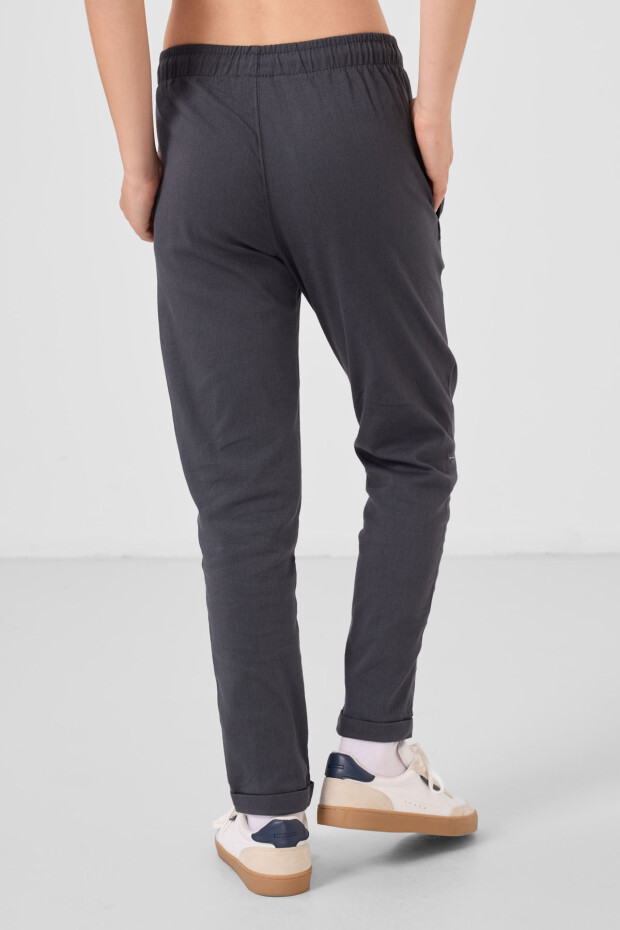 Gri Standart Fit Dokuma Hafif Esnek Chino Erkek Çocuk Pantolon - 11272 - 5