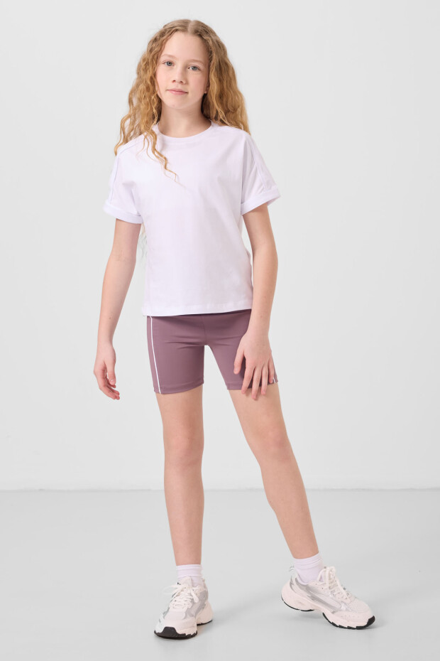 Gül Kurusu Esnek Standart Fit Basic Performans Kız Çocuk Tayt - 75189 - 2