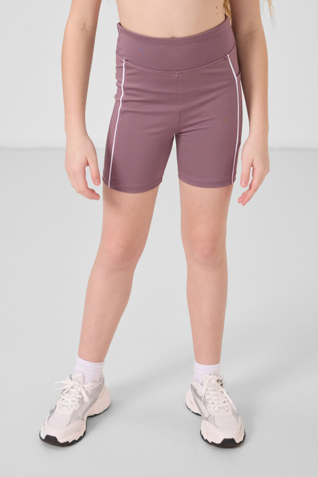 Gül Kurusu Esnek Standart Fit Basic Performans Kız Çocuk Tayt - 75189 - 3