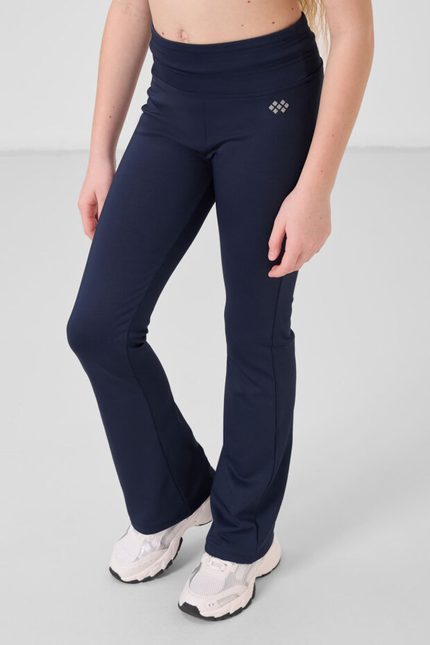 İndigo Esnek Standart Fit Basic Performans İspanyol Paça Kız Çocuk Tayt - 75193 - 1