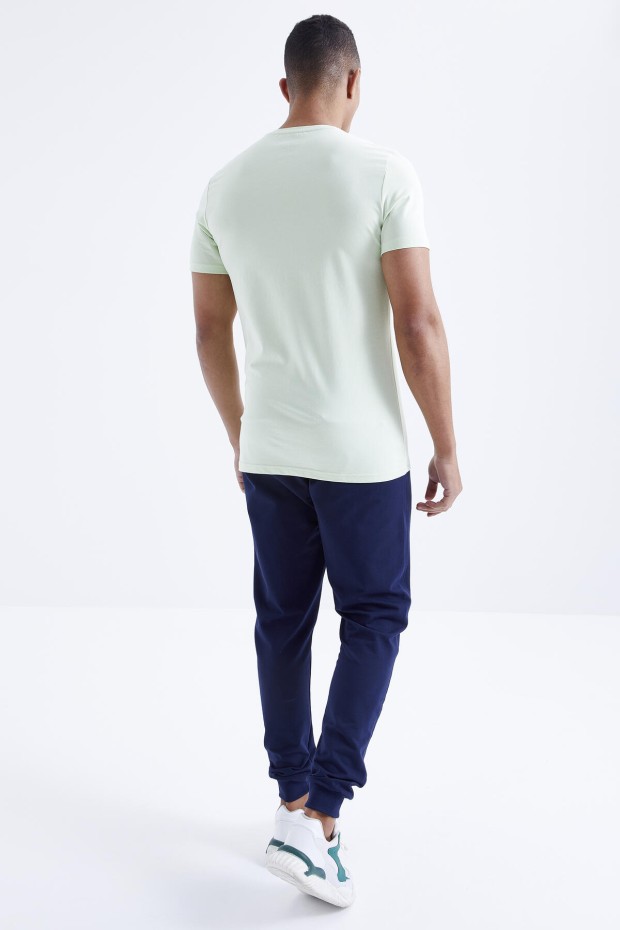Tommy Life Açık Yeşil - İndigo Baskı Detaylı O Yaka Standart Kalıp Manşetli Erkek Eşofman Takım - 85173. 5 Tommy Life Açık Yeşil - İndigo Baskı Detaylı O Yaka Standart Kalıp Manşetli Erkek Eşofman Takım - 85173. 5