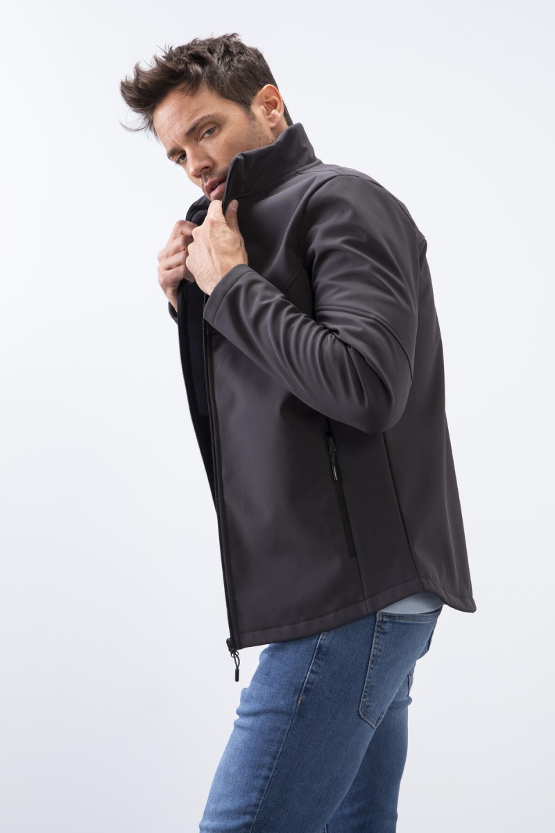 Tommy Life Antrasit Fermuarlı Dik Yaka Su ve Rüzgar Geçirmez Softshell Erkek Mont - 88050. 5 Tommy Life Antrasit Fermuarlı Dik Yaka Su ve Rüzgar Geçirmez Softshell Erkek Mont - 88050. 5