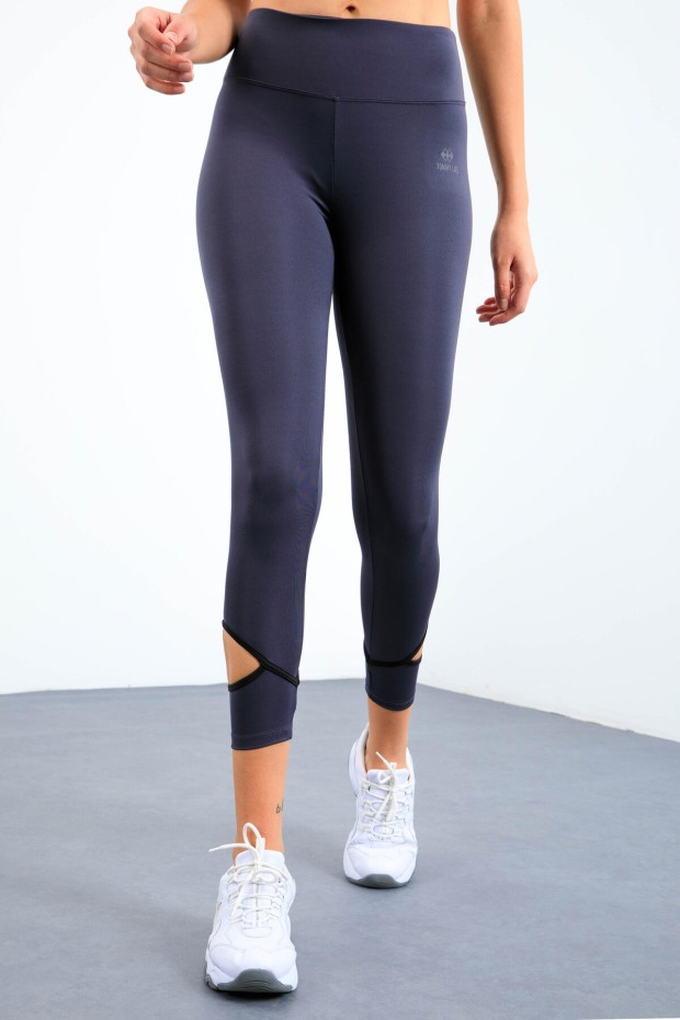 Tommy Life Antrasit Bilekleri Pencereli Yüksel Bel Slim Fit Dar Paça Kadın Tayt - 94610. 7 Tommy Life Antrasit Bilekleri Pencereli Yüksel Bel Slim Fit Dar Paça Kadın Tayt - 94610. 7