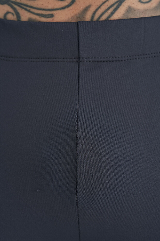 Antrasit Logo Baskılı Yüksek Bel Slim Fit Aktif Spor Erkek Tayt - 84989 - 8