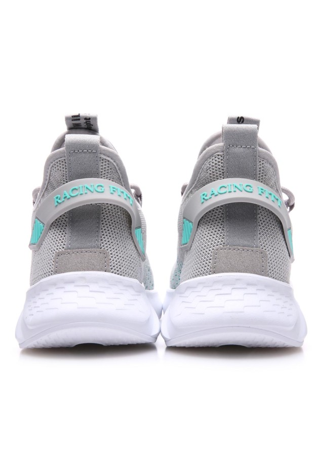 Tommy Life Bej - Turkuaz Lastik Bağcıklı Çizgi Detaylı Yüksek Taban Erkek Spor Ayakkabı - 89067. 5 Tommy Life Bej - Turkuaz Lastik Bağcıklı Çizgi Detaylı Yüksek Taban Erkek Spor Ayakkabı - 89067. 5