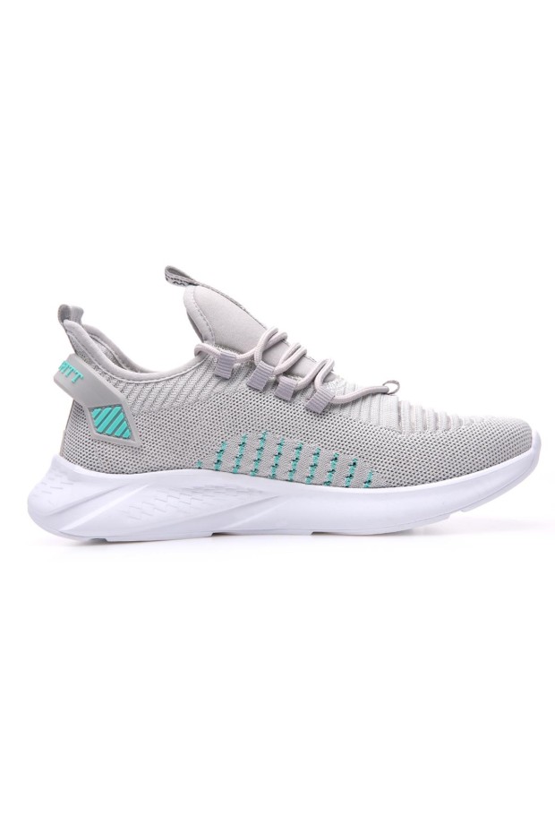 Tommy Life Bej - Turkuaz Lastik Bağcıklı Çizgi Detaylı Yüksek Taban Erkek Spor Ayakkabı - 89067. 6 Tommy Life Bej - Turkuaz Lastik Bağcıklı Çizgi Detaylı Yüksek Taban Erkek Spor Ayakkabı - 89067. 6