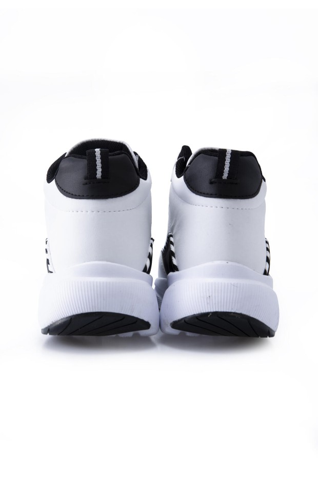 Tommy Life Beyaz Yüksek Bilekli Şeritli Yüksek Taban Erkek Spor Ayakkabı - 89094. 4 Tommy Life Beyaz Yüksek Bilekli Şeritli Yüksek Taban Erkek Spor Ayakkabı - 89094. 4