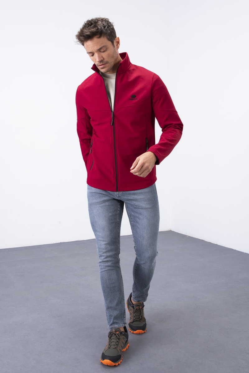 Tommy Life Bordo Fermuarlı Dik Yaka Su ve Rüzgar Geçirmez Softshell Erkek Mont - 88050. 2 Tommy Life Bordo Fermuarlı Dik Yaka Su ve Rüzgar Geçirmez Softshell Erkek Mont - 88050. 2