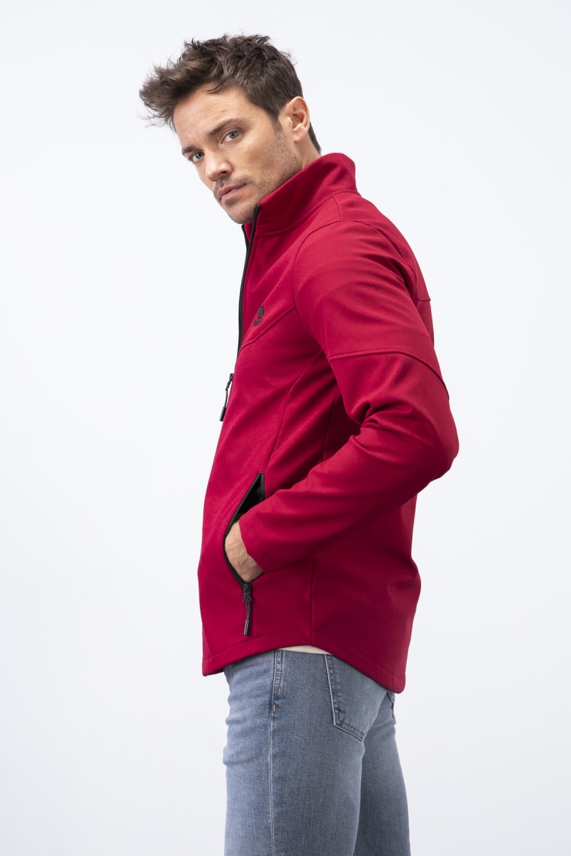 Tommy Life Bordo Fermuarlı Dik Yaka Su ve Rüzgar Geçirmez Softshell Erkek Mont - 88050. 7 Tommy Life Bordo Fermuarlı Dik Yaka Su ve Rüzgar Geçirmez Softshell Erkek Mont - 88050. 7