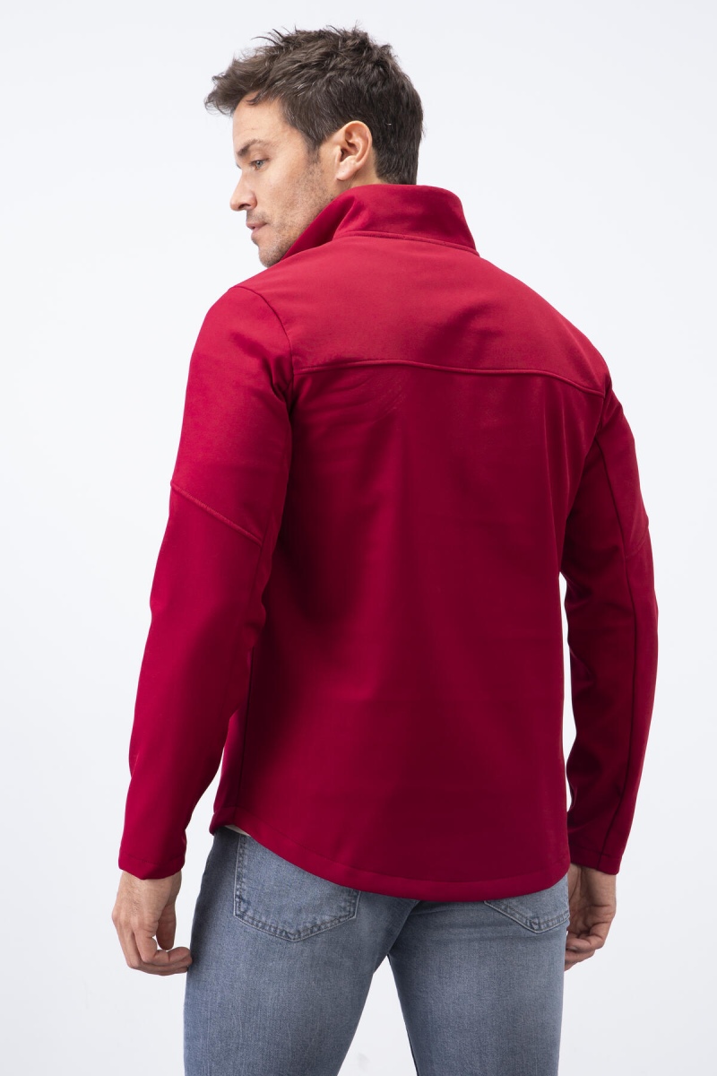 Tommy Life Bordo Fermuarlı Dik Yaka Su ve Rüzgar Geçirmez Softshell Erkek Mont - 88050. 5 Tommy Life Bordo Fermuarlı Dik Yaka Su ve Rüzgar Geçirmez Softshell Erkek Mont - 88050. 5