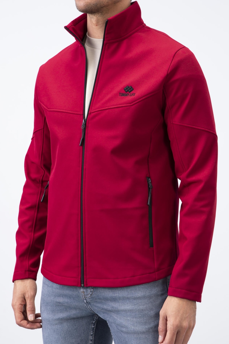Tommy Life Bordo Fermuarlı Dik Yaka Su ve Rüzgar Geçirmez Softshell Erkek Mont - 88050. 4 Tommy Life Bordo Fermuarlı Dik Yaka Su ve Rüzgar Geçirmez Softshell Erkek Mont - 88050. 4