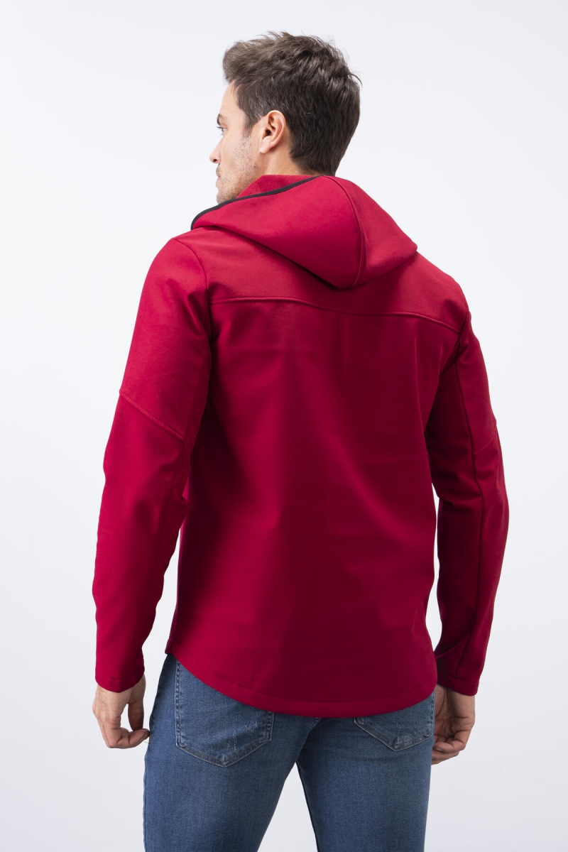Tommy Life Bordo Fermuarlı Kapüşonlu Su ve Rüzgar Geçirmez Softshell Erkek Mont - 88051. 5 Tommy Life Bordo Fermuarlı Kapüşonlu Su ve Rüzgar Geçirmez Softshell Erkek Mont - 88051. 5