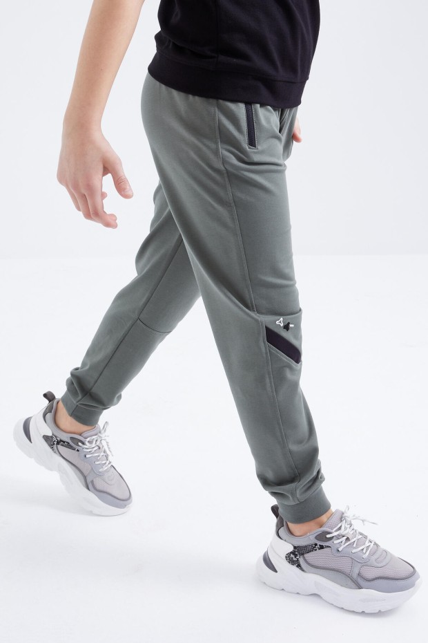 Tommy Life Çağla Bağcıklı Fermuar Cepli Jogger Erkek Çocuk Eşofman Alt - 10815. 2