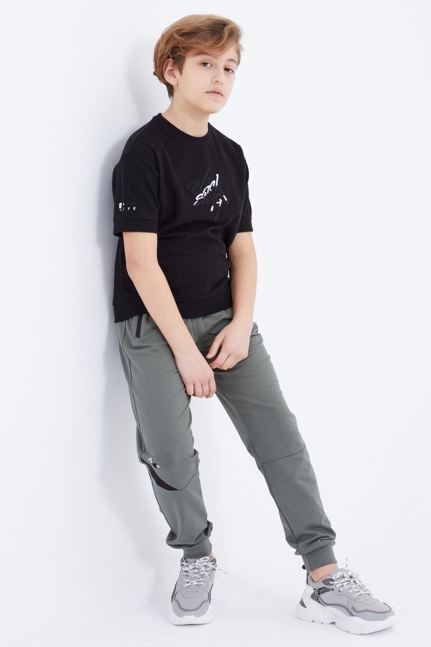 Tommy Life Çağla Bağcıklı Fermuar Cepli Jogger Erkek Çocuk Eşofman Alt - 10815. 7 Tommy Life Çağla Bağcıklı Fermuar Cepli Jogger Erkek Çocuk Eşofman Alt - 10815. 7