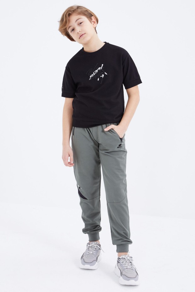 Tommy Life Çağla Bağcıklı Fermuar Cepli Jogger Erkek Çocuk Eşofman Alt - 10815. 5 Tommy Life Çağla Bağcıklı Fermuar Cepli Jogger Erkek Çocuk Eşofman Alt - 10815. 5