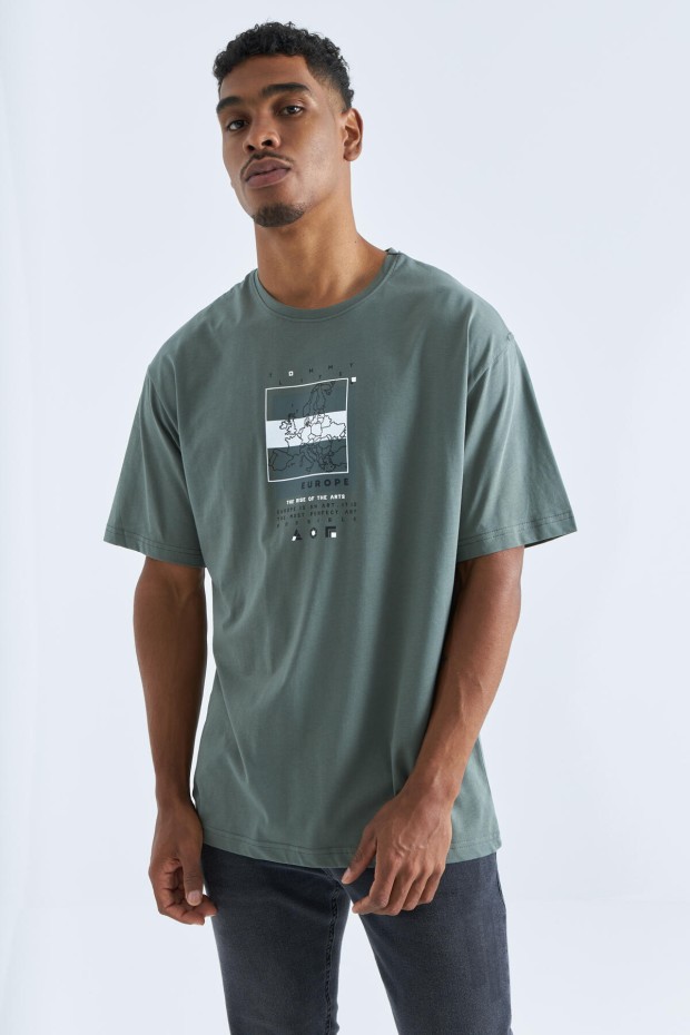 Tommy Life Çağla Baskı Detaylı O Yaka Erkek Oversize T-Shirt - 88094. 5 Tommy Life Çağla Baskı Detaylı O Yaka Erkek Oversize T-Shirt - 88094. 5