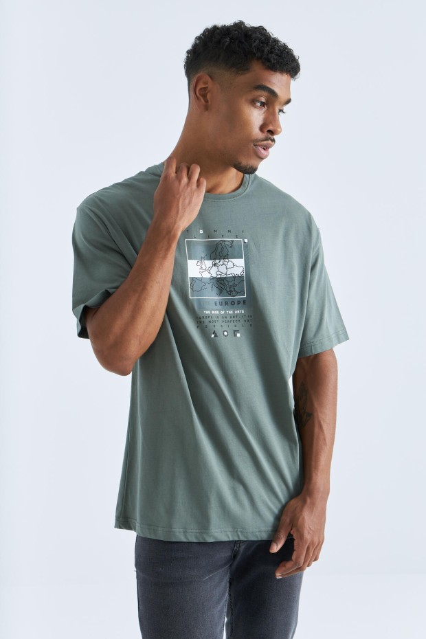 Tommy Life Çağla Baskı Detaylı O Yaka Erkek Oversize T-Shirt - 88094. 6 Tommy Life Çağla Baskı Detaylı O Yaka Erkek Oversize T-Shirt - 88094. 6